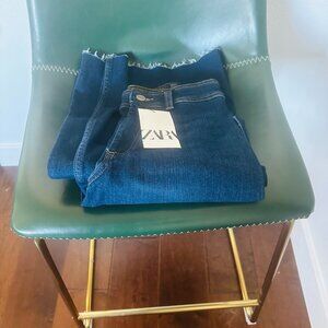 NEW Zara Denim | Zara ZW Collection High Waste Marine Straight Jeans Size 4